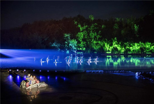 原生態山水實景劇—《烏蒙沐歌》。樂山市沐川生態環境局供圖