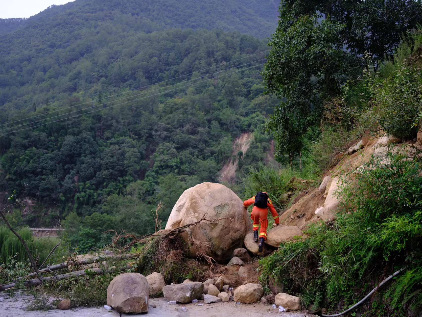 展開救援。四川省森林消防總隊供圖