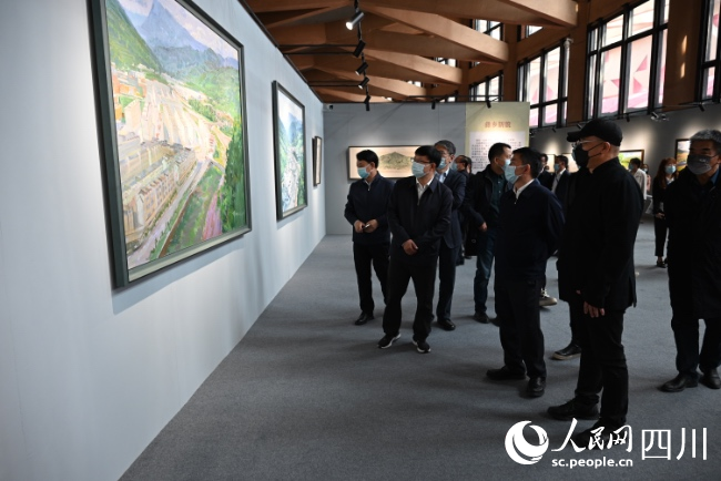 書畫展現場。宋明攝