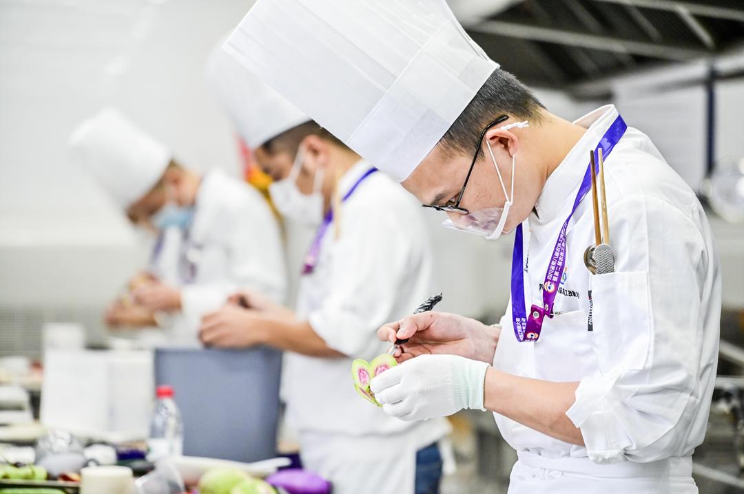 中式烹飪項目。四川人社供圖