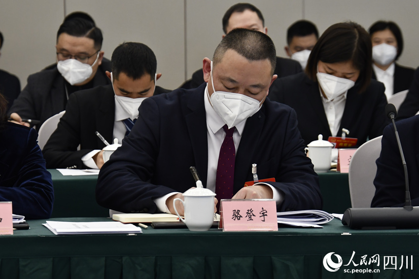 四川省人大代表駱登宇。人民網 王洪江攝