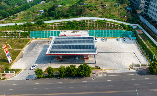 合江西加油站航拍圖。劉偉攝