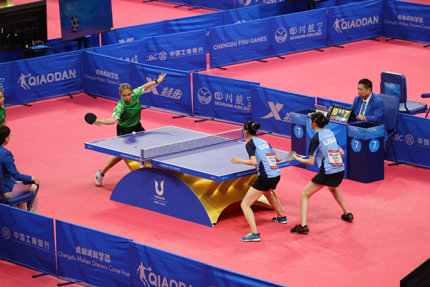 乒乓球比賽場面。高新區公安分局供圖