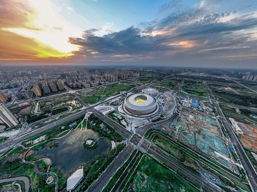 航拍鳳凰山公園。 受訪者供圖