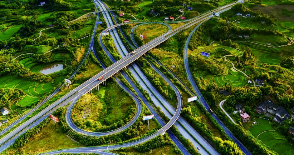 南大梁高速大竹段與達渝高速互通(中共達州市委宣傳部供圖)