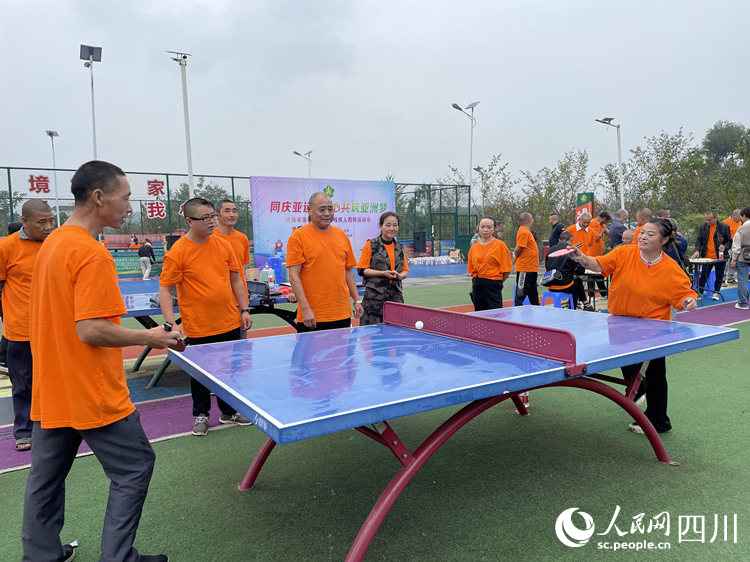 乒乓比賽現場。張世浩攝