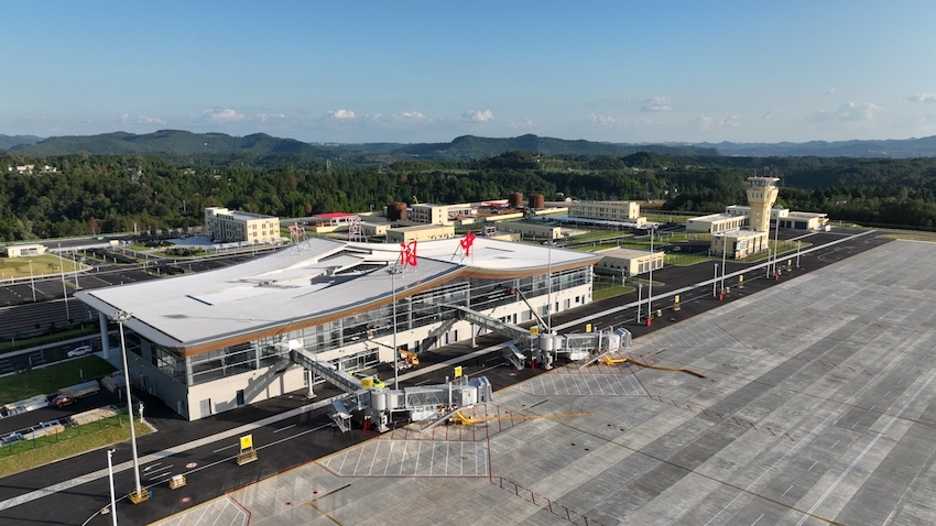 機場投用，為當地旅游、經濟發展帶來助力。閬中市委宣傳部供圖