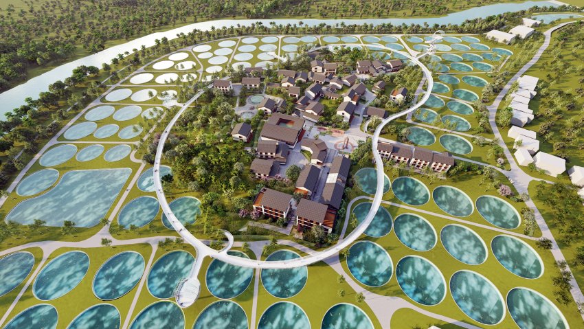 滎經縣五憲鎮人居環境綜合整治EPC項目建成后的效果圖。中鐵二院生態環境院供圖