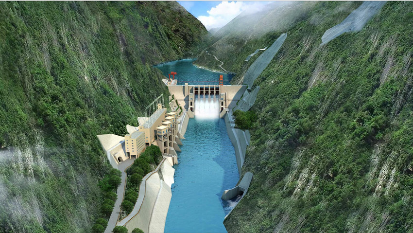卡拉水電站效果圖。雅礱江公司供圖