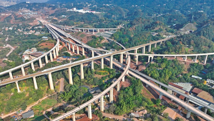 航拍宜賓市交通。宜賓市委宣傳部供圖