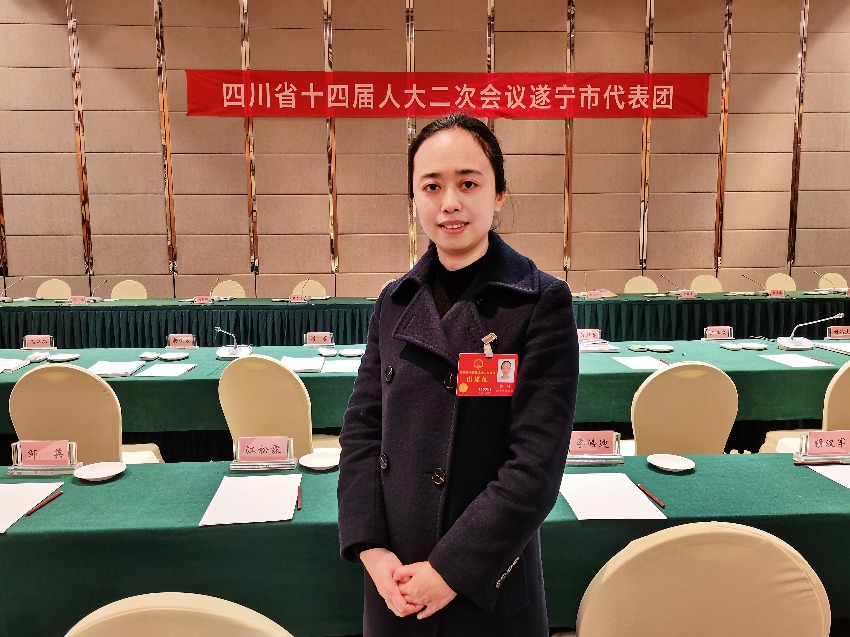 省人大代表、遂寧市大英縣卓筒井鎮為干屏村黨總支書記郭琦。受訪者供圖