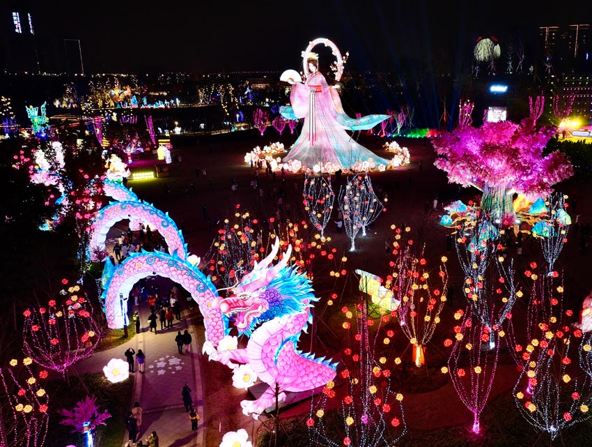 龍騰華夏，燈亮東安。龍泉驛融媒體中心供圖