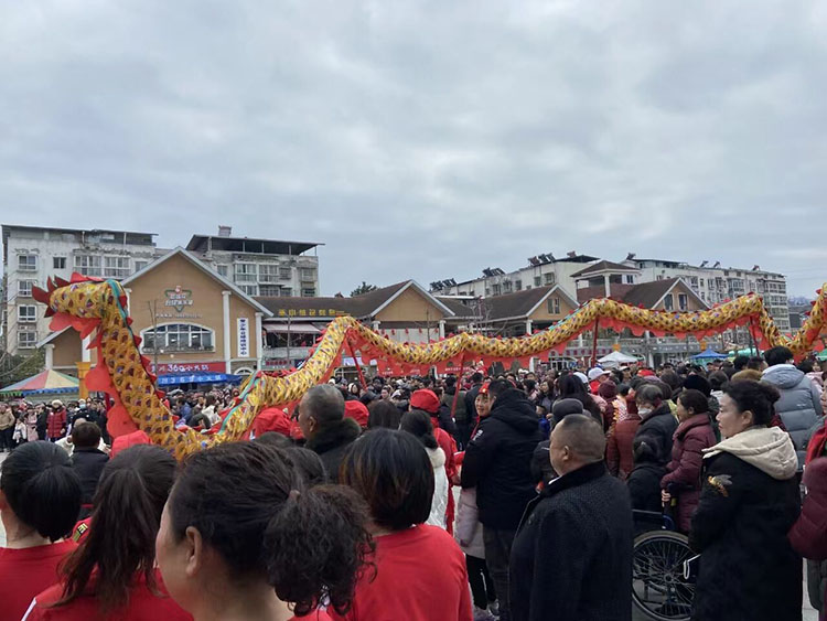 傳統舞龍表演。青川縣委宣傳部供圖
