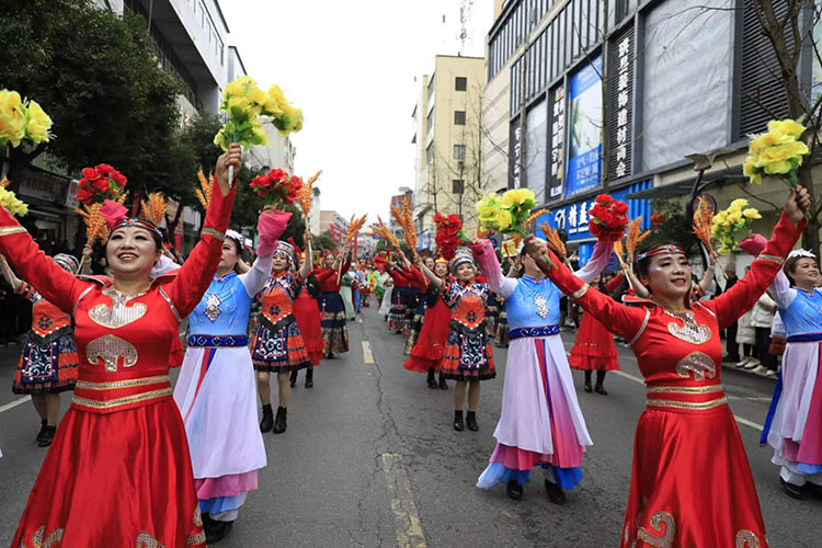秧歌表演。珙縣縣委宣傳部供圖