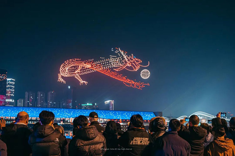 資料圖：無人機表演。天府新區融媒體中心供圖