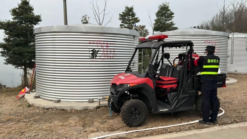 消防蓄水池。成都市公園城市局供圖