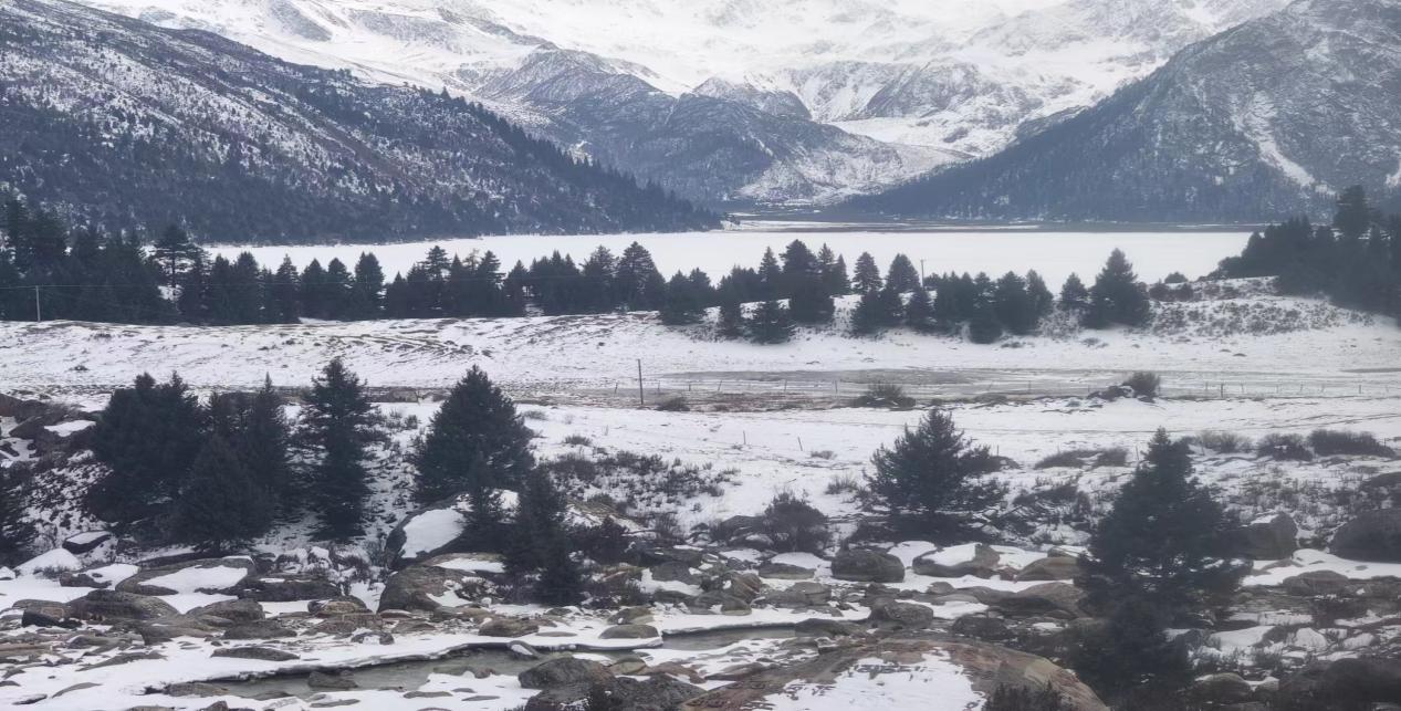 冰雪覆蓋的玉隆拉措。蔣春林攝