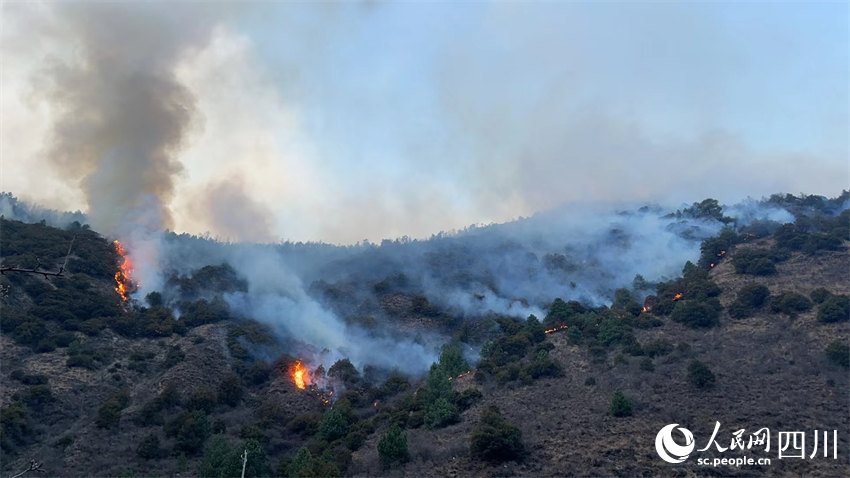明火依舊很清晰。人民網記者 朱虹攝