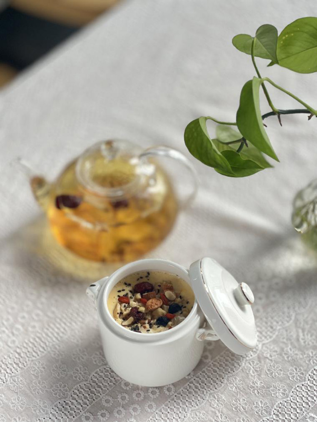 中醫特色茶飲及甜點。四川省中醫醫院供圖