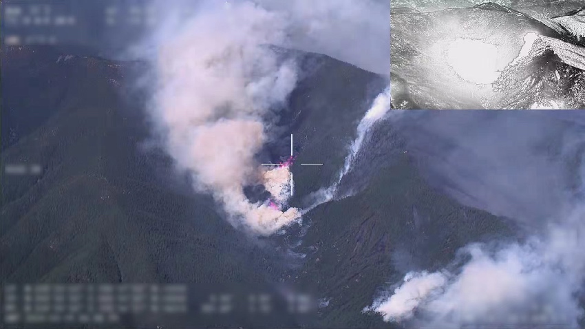 無人機實時畫面傳送至前后方指揮部。四川省應急管理廳供圖