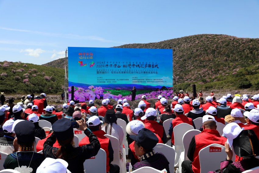 2024清涼涼山·昭覺索瑪花季開幕式現場。昭覺縣融媒體中心供圖