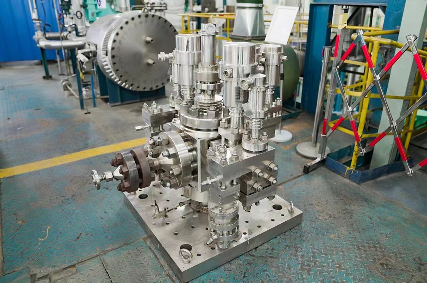 國內首臺核電廠穩壓器先導式安全閥。四川省科技廳供圖