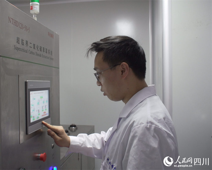 自動化精油萃取設備。人民網 王凡攝