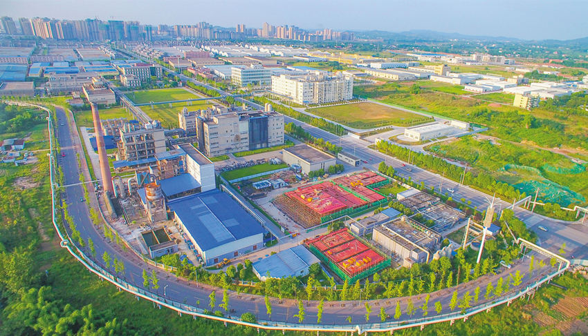 岳池縣經開區俯視圖。岳池縣委宣傳部供圖