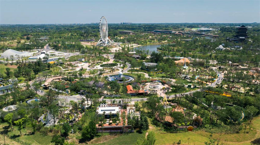 鳥瞰2024成都世園會主會場?；顒又鬓k方供圖