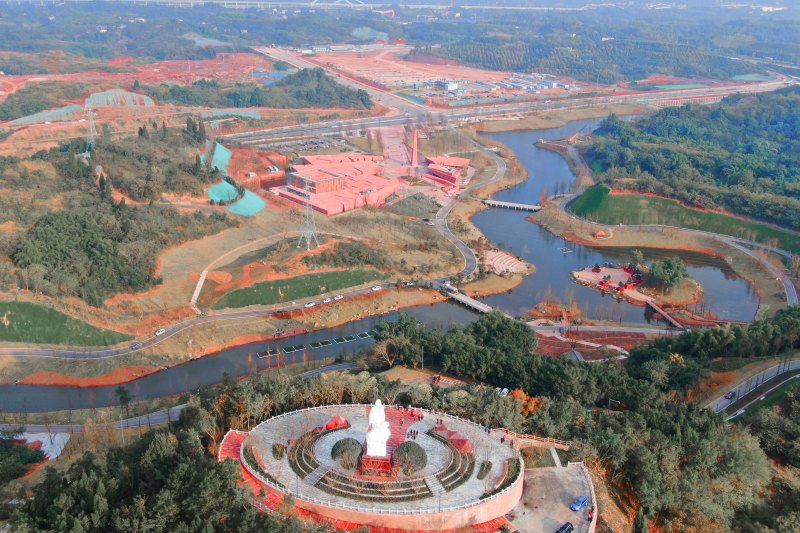 自貢江姐故里紅色教育基地項目。四川華西集團供圖