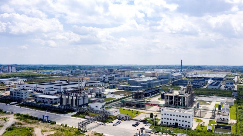 自貢川南新材料化工園區建設現場。沿灘區委宣傳部供圖