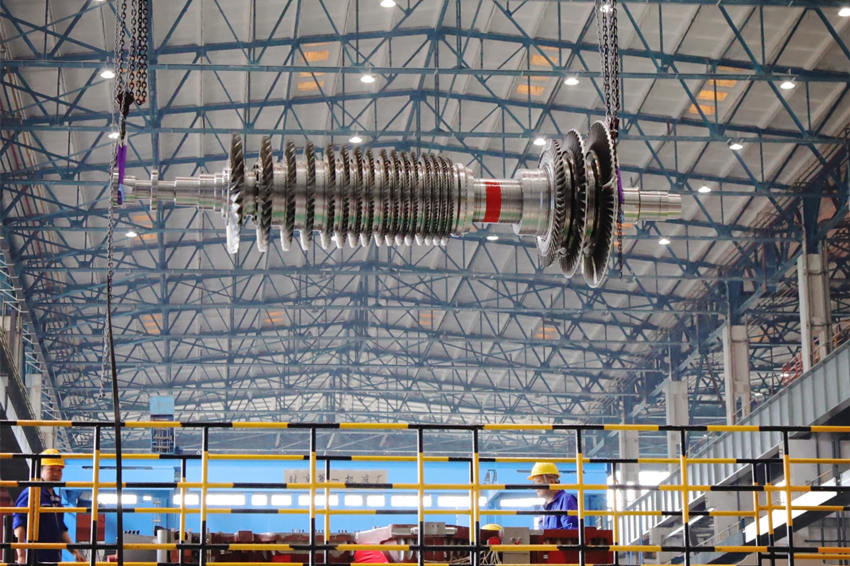 G15落轉子。東方汽輪機供圖