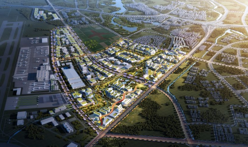 一港三區—航空智能制造區設計鳥瞰圖。雙流航空經濟區管委會、空港產業促進中心供圖