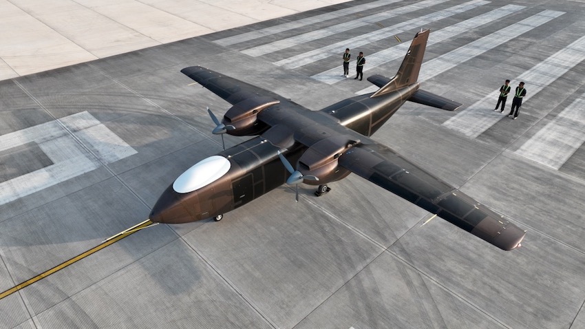 該機型是國內目前按照市場需求正向研制，最大的、全國產化的大型的無人運輸機。自貢航空產業園供圖