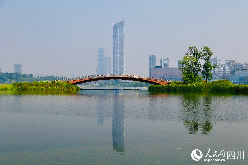 四川天府新區興隆湖。人民網記者 朱虹攝