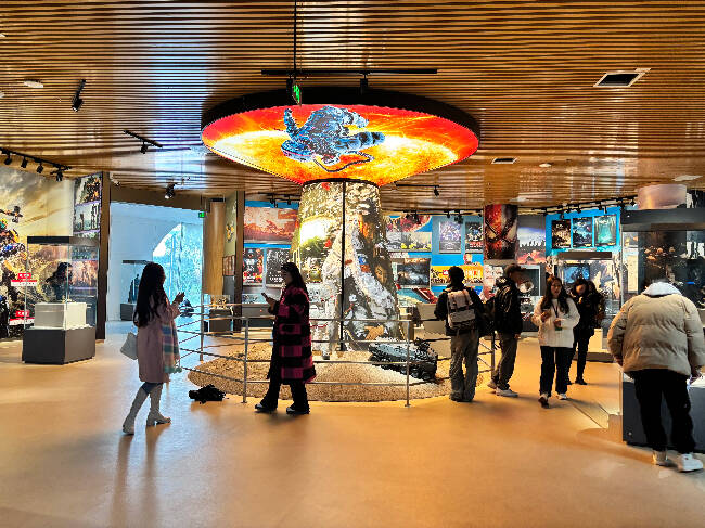 電影衍生品展館內。李岢洋攝