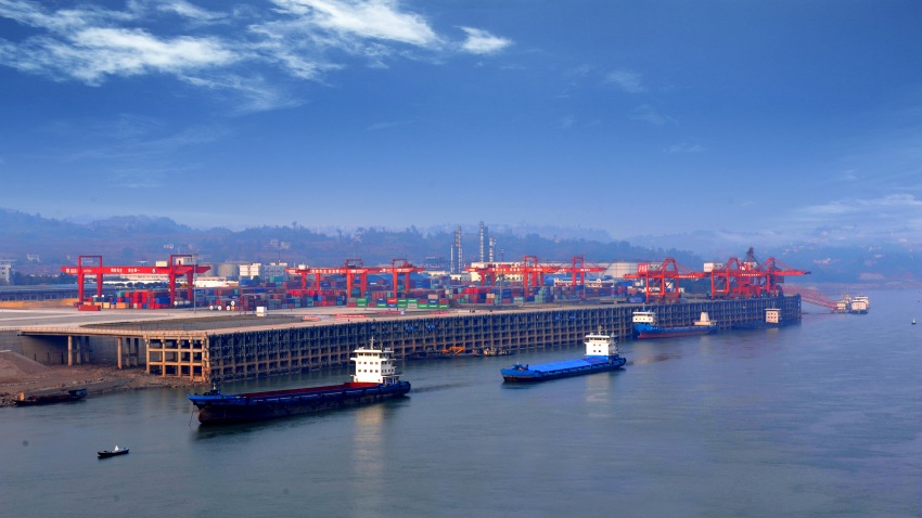 瀘州港，蜀道集團四川路橋承建。蜀道集團供圖