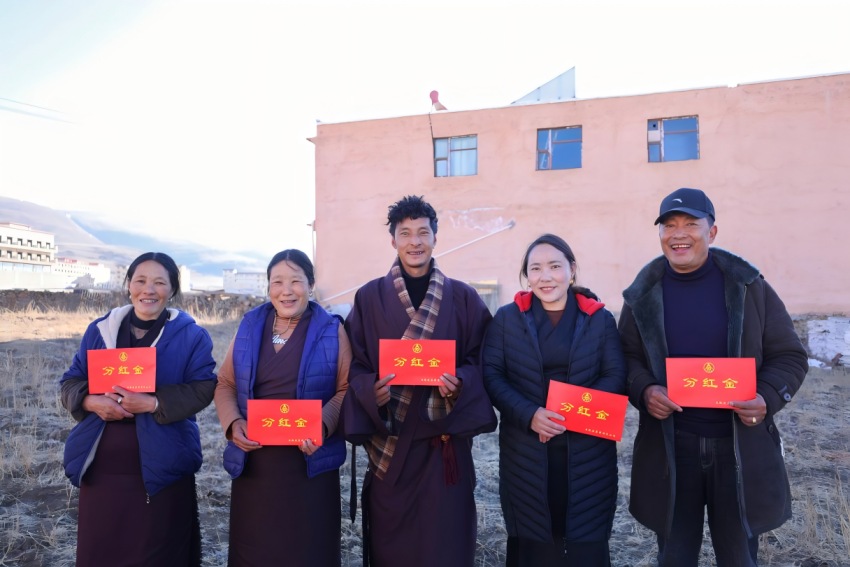 五糧液集團在理塘縣建設極地果蔬（香菇）基地，實現年產值超1000萬元，帶動群眾實現分紅270余萬元，提供就業崗位90余個。四川省國資委供圖