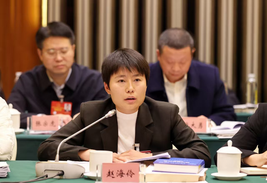 趙海伶參加會議。受訪者供圖