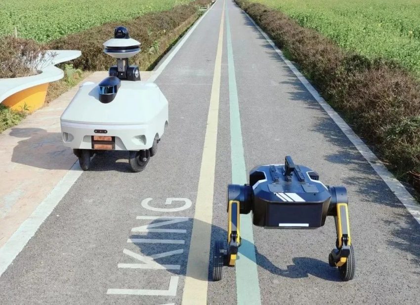 巡檢“機器狗”正在工作。成都市農業農村局供圖