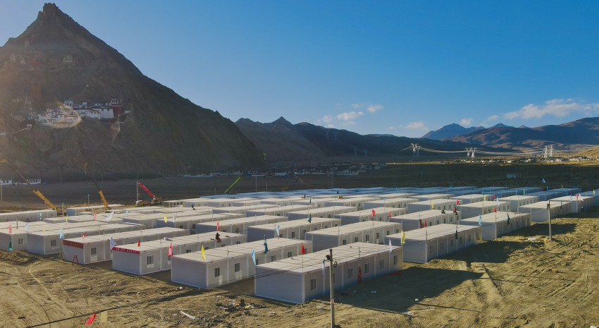 中國五冶集團馳援建設的西藏定日縣震后安置點。中國五冶集團供圖