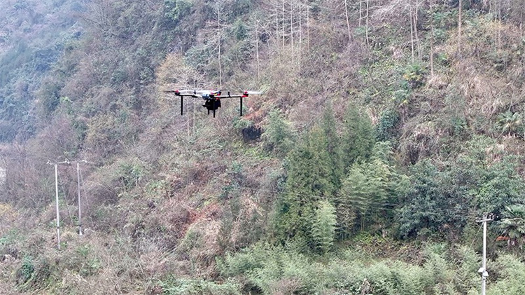 無人機巡視。綿竹市融媒體中心供圖