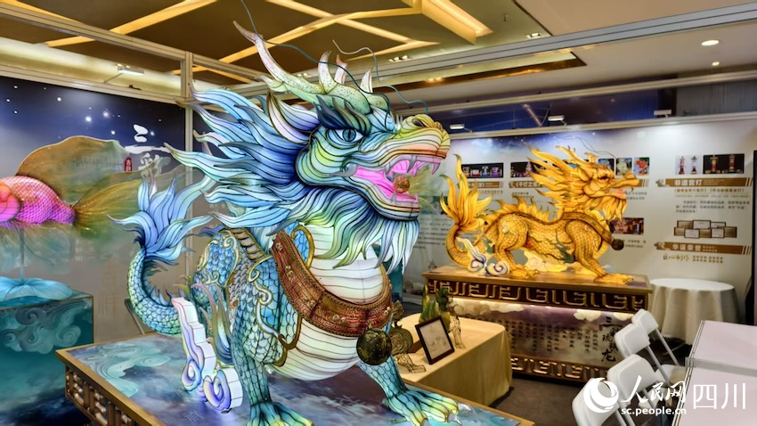 彩燈企業產品展示。人民網 趙祖樂攝