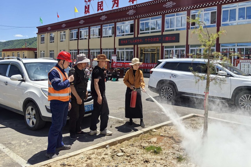 道孚項目部活動現場。中國安能三局供圖