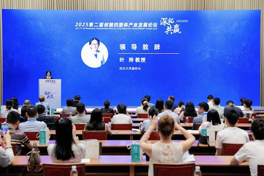 四川大學副校長葉玲教授致辭。主辦方供圖