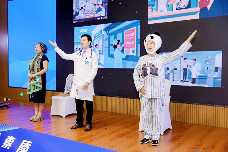 四川大學華西醫院CTC早期臨床研究病房表演了科普情景劇《藥有希望》。武侯區科協供圖