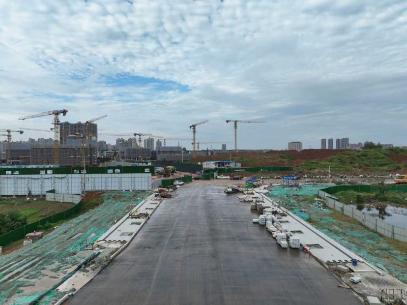 玉竹路東側航拍。中國五冶集團供圖