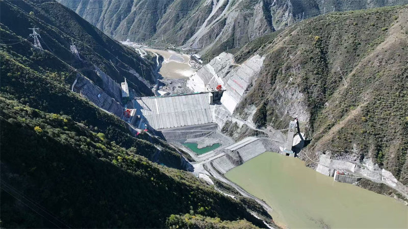 金川水電站航拍圖。國家能源集團大渡河金川公司供圖