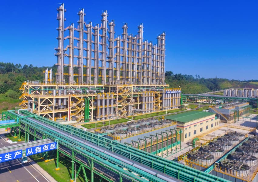 永祥股份精餾塔裝置。主辦方供圖