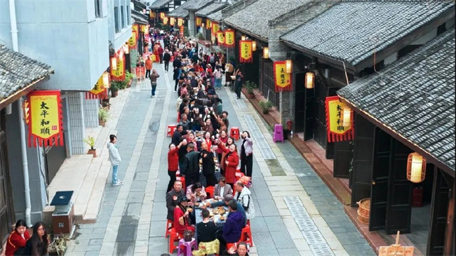 改造后的眉山市太和老鎮歷史文化街區。四川省住房和城鄉建設廳供圖